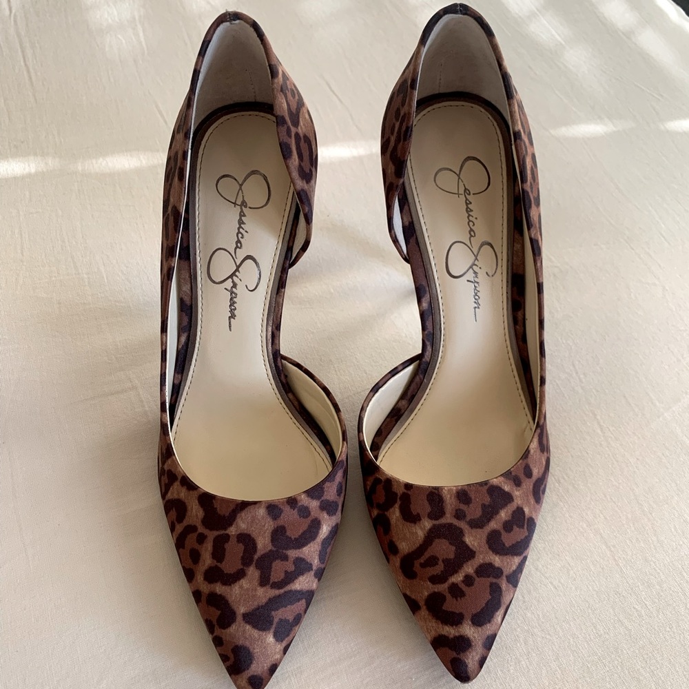 Jessica Simpson D’orsay Leopard Pumps